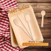 Disposable Wooden Cutlery Utensils Set – (Pack of 60) 12 10.5-inch Plates 12 Forks 12 Knives 12 Spoons 12 Small Spoons Eco-Friendly Silverware Compost
