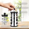 French Press Cafetiere 2 Cups, Stainless Steel Body Shell Coffee Maker- Heat Resistant - Stainless Steel Filter Coffee Press for Coffee Lover (Silver
